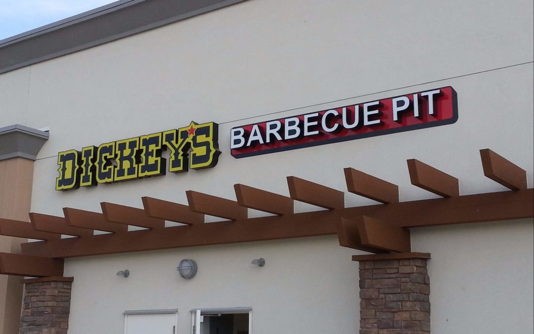 Channel Lettering For Dickie’s Barbecue Pit